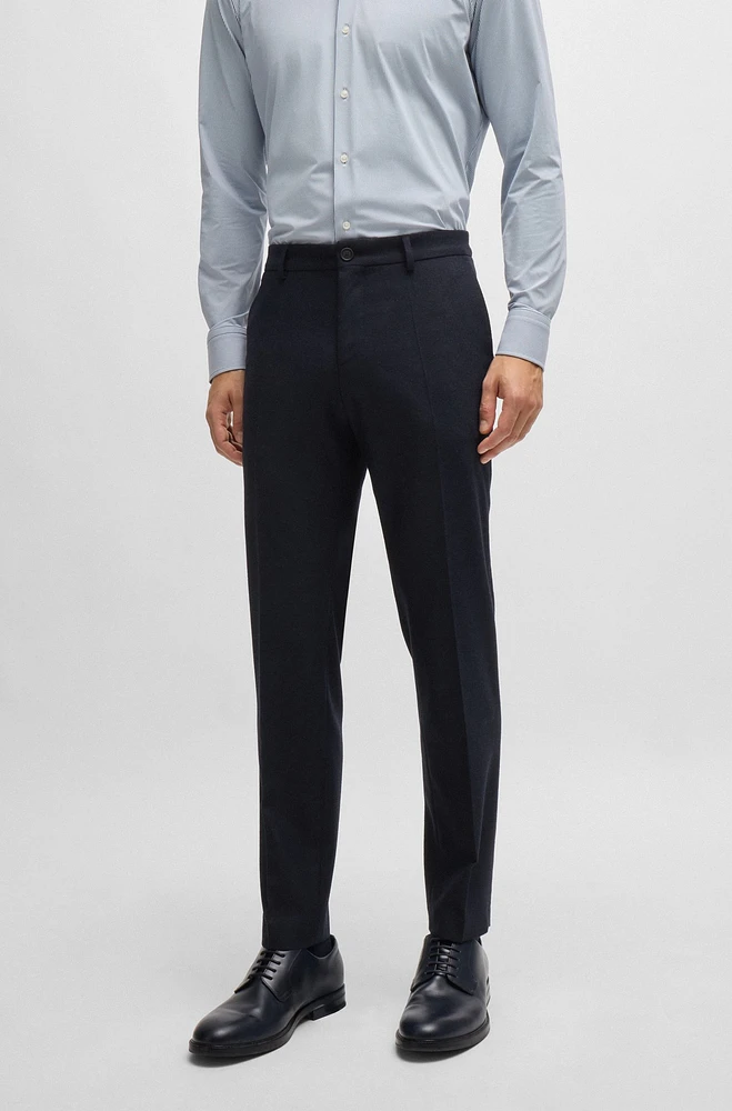 Slim-fit trousers stretch flannel