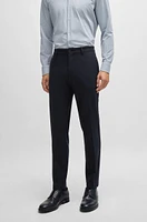 Slim-fit trousers stretch flannel