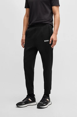 BOSS x Matteo Berrettini Regular-fit trousers stretch gabardine with logo detail