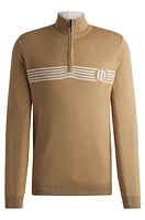 The Open water-repellent sweater with embroidered logo