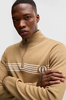 The Open water-repellent sweater with embroidered logo