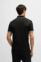 BOSS x Matteo Berrettini active polo shirt with four-way stretch