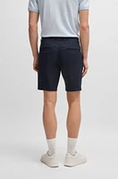 Slim-fit shorts stretch-cotton twill