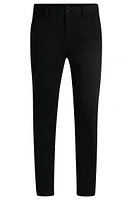 Slim-fit trousers salt-and-pepper stretch jersey