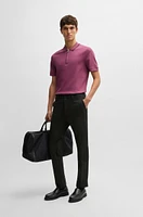 Slim-fit trousers salt-and-pepper stretch jersey