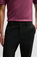 Slim-fit trousers salt-and-pepper stretch jersey