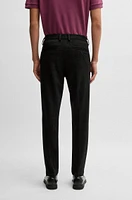 Slim-fit trousers salt-and-pepper stretch jersey