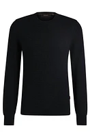 Silk sweater with knitted structure regular fit