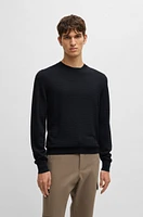 Silk sweater with knitted structure regular fit