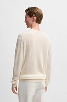 Regular-fit sweater linen and cashmere