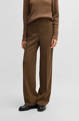 Straight-leg trousers wool