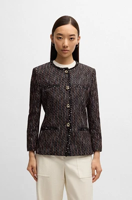 Slim-fit blazer multicolored bouclé