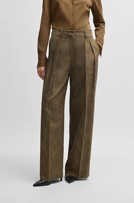 Regular-fit trousers melange sharkskin