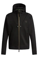 BOSS - Zip-up hoodie with Double B monogram Black