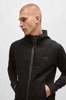 BOSS - Zip-up hoodie with Double B monogram Black