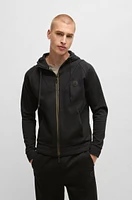 BOSS - Zip-up hoodie with Double B monogram Black