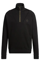 Cotton zip-neck sweatshirt with Double B monogram