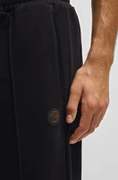 BOSS - Cotton tracksuit bottoms with Double B monogram Black