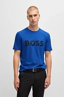 Cotton-jersey T-shirt with large logo