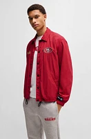 BOSS x NFL water-repellent jacket with embroidered branding