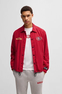 BOSS x NFL water-repellent jacket with embroidered branding