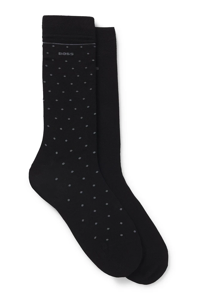 BOSS - Two-pack of regular-length socks with logo details