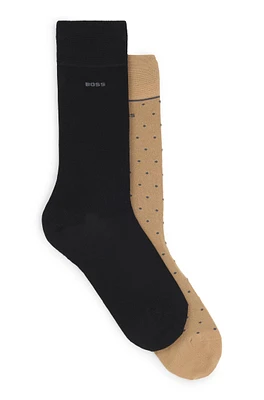 BOSS - Two-pack of regular-length socks with logo details