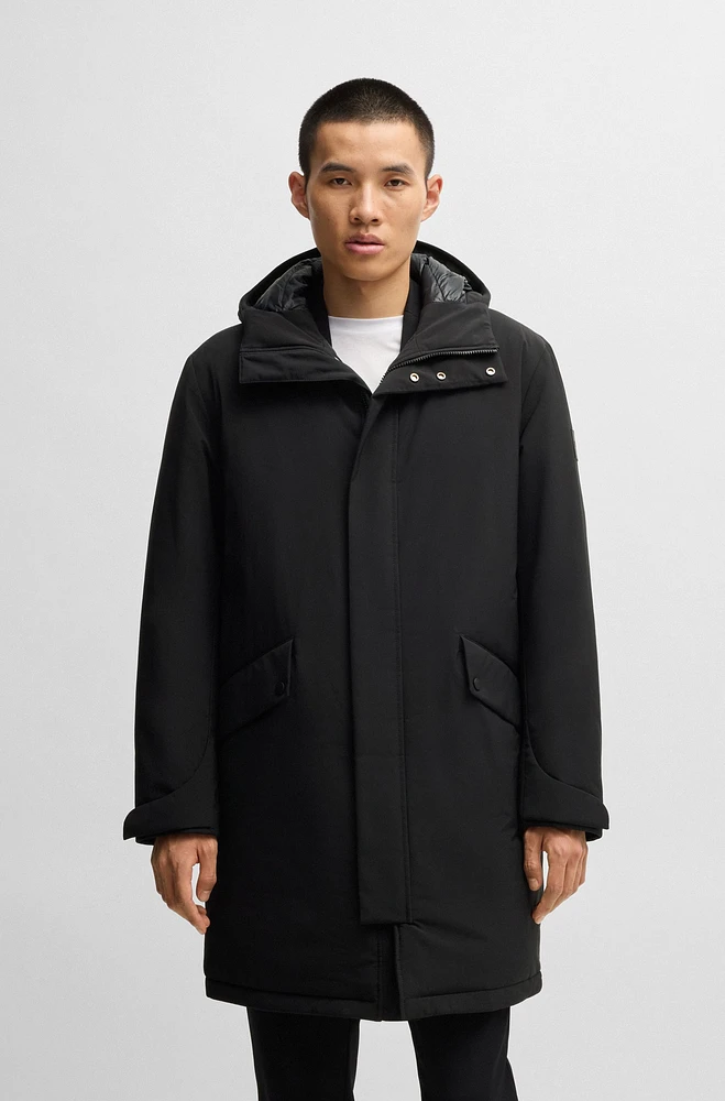 BOSS - Water-repellent jacket with down filling Black