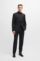 Slim-fit tuxedo jacket with embellished lapels