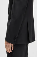 Slim-fit tuxedo jacket with embellished lapels