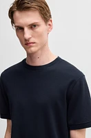 Cotton-cashmere blend T-shirt with anti-bacterial finish