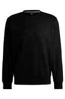 Cotton-terry relaxed-fit sweatshirt with script logo