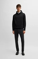 Regular-fit hoodie a pinstripe cotton