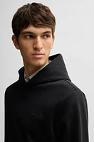 Regular-fit hoodie a pinstripe cotton