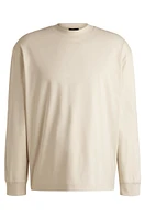 Relaxed-fit long-sleeved T-shirt mercerized cotton