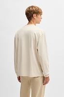 Relaxed-fit long-sleeved T-shirt mercerized cotton