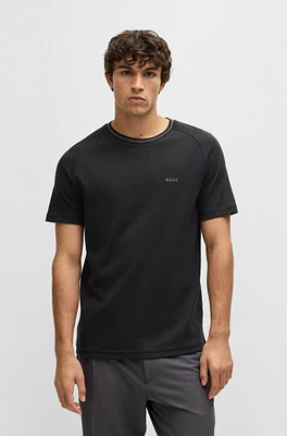 Cotton-jacquard relaxed-fit T-shirt with logo detail