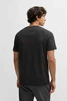 Cotton-jacquard relaxed-fit T-shirt with logo detail