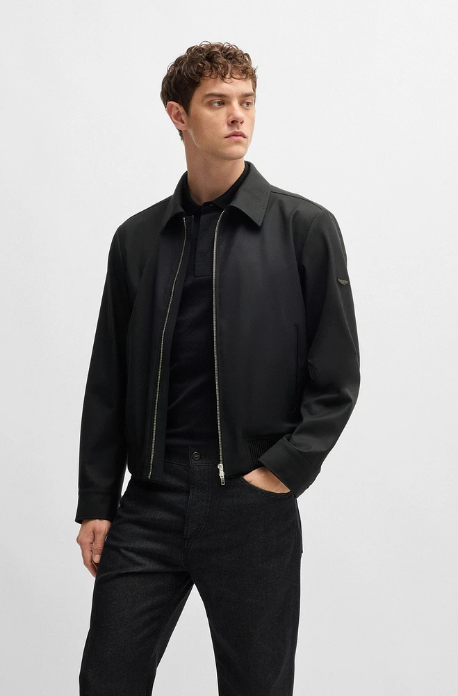 BOSS | ASTON MARTIN bomber jacket water-repellent wool