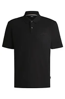 Mercerized-cotton polo shirt with script logo