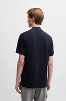 Zip-neck polo shirt cotton and cashmere