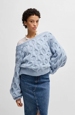 Reversible sweater an oversize fit