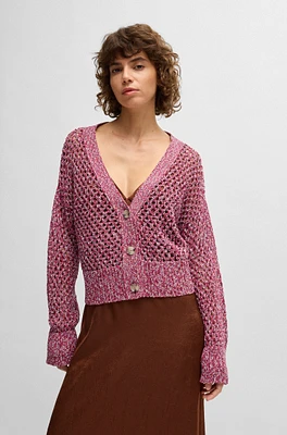 Reversible cardigan with open structure