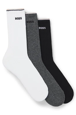 Three-pack of short socks with logos