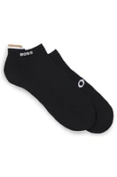 Two-pack of ankle socks with logo details