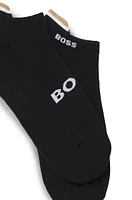 Two-pack of ankle socks with logo details