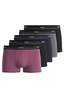 Five-pack of stretch-cotton trunks with logo waistbands