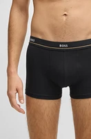 Five-pack of stretch-cotton trunks with logo waistbands