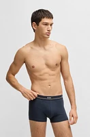 Five-pack of stretch-cotton trunks with logo waistbands