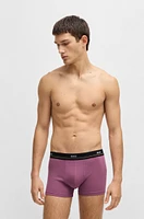 Five-pack of stretch-cotton trunks with logo waistbands